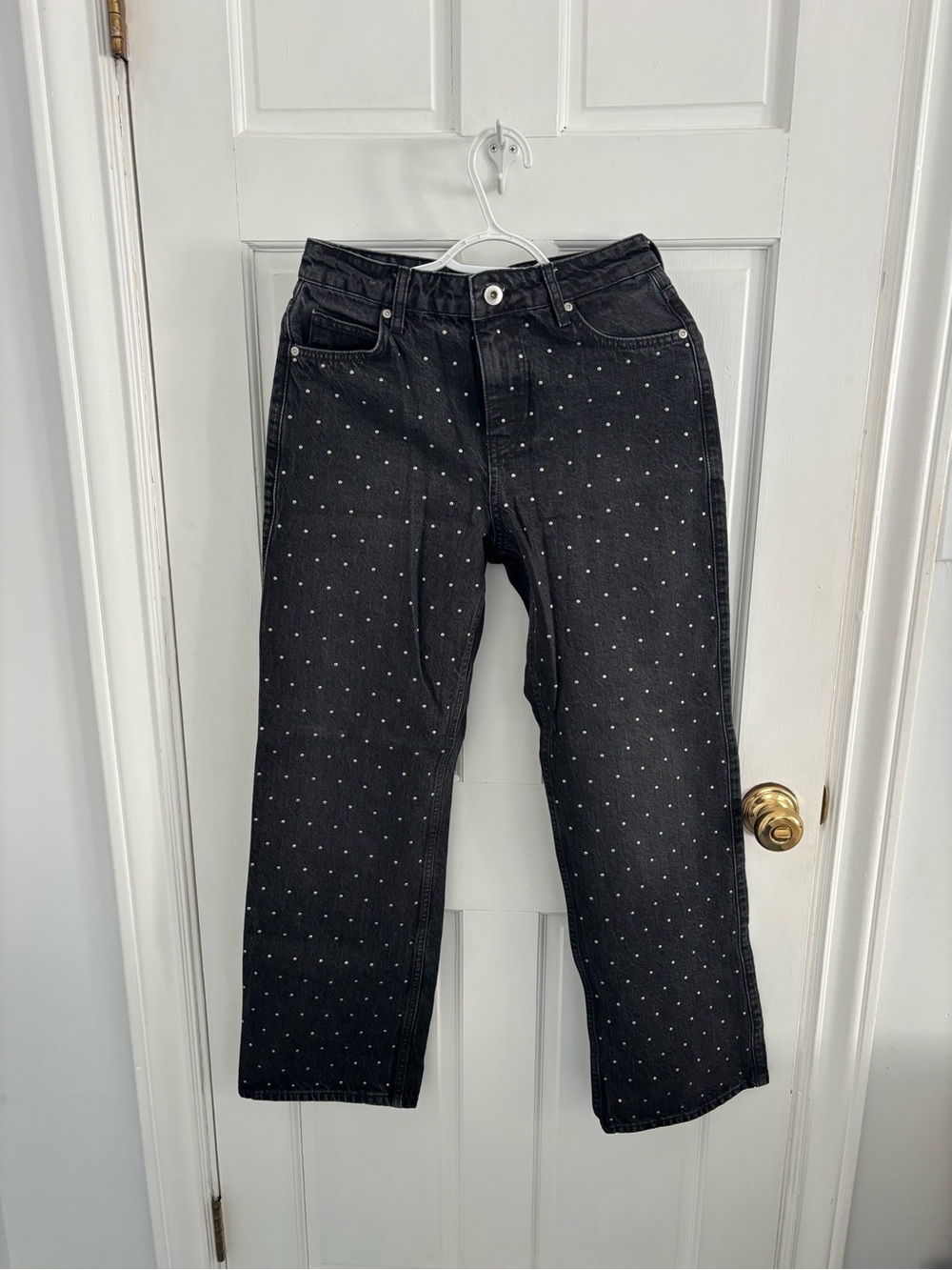 Zara Silver Accents Straight Leg Jean